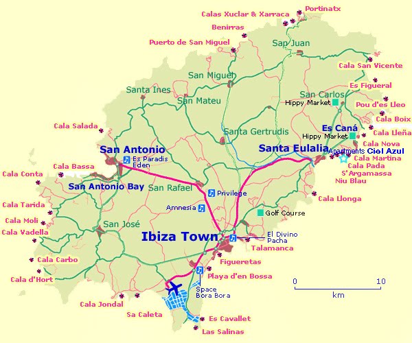 Map of Ibiza | Bright Ibiza